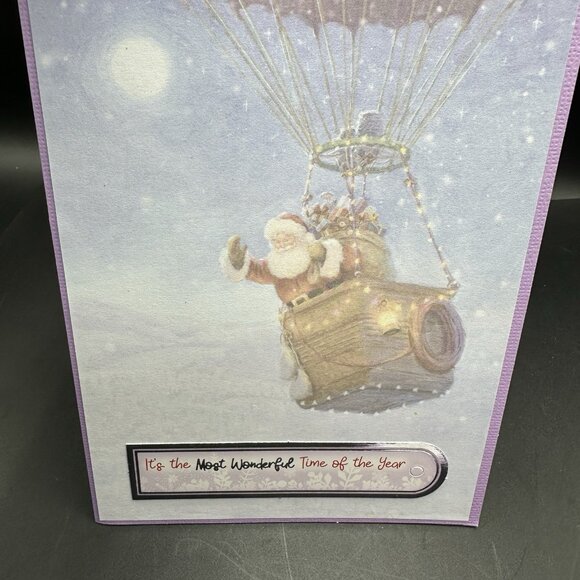 Handmade Christmas Cards with Envelopes Colorful Set of 6 Santa Birds Dog Purple - Picture 15 of 15